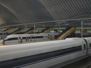 esta&ccedil;&atilde;o ferrovi&aacute;ria de alta velocidade Modelo 3D