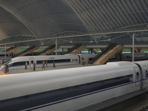 high speed railway station 3D मॉडल