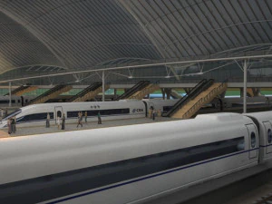 high speed railway station 3D Model