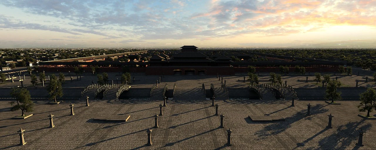 ancient palace 3D Model .c4d .max .obj .3ds .fbx .stl .blend