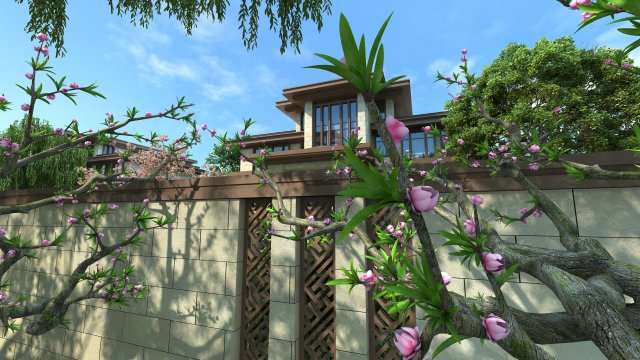 villa Model 3D .c4d .max .obj .3ds .fbx .stl .blend 