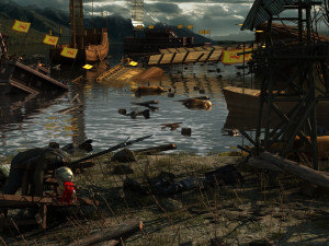 war scene 3D मॉडल