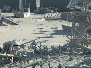 war scene 3D मॉडल