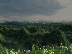 mountain forest 3D Model