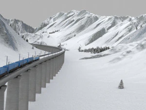 雪山高速鉄道 3Dモデル