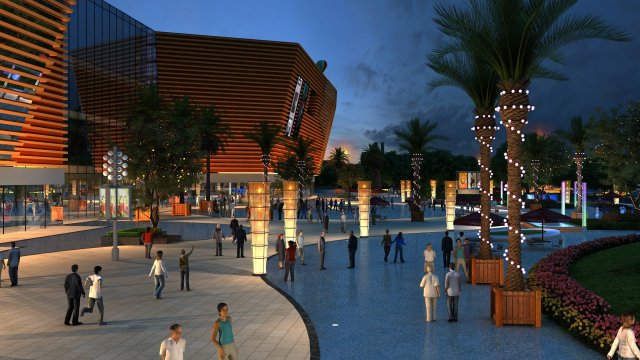 city night scene 3D Модель .c4d .max .obj .3ds .fbx .stl .blend 