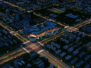 city night scene 3D Модель