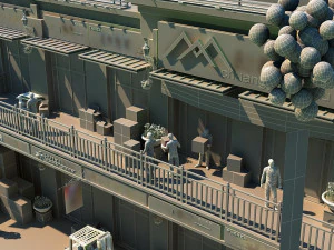 log&iacute;stica e armazenamento Modelo 3D