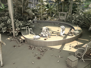 hot springs 3D-Modell