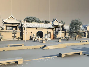 chenghuang temple 3D Model