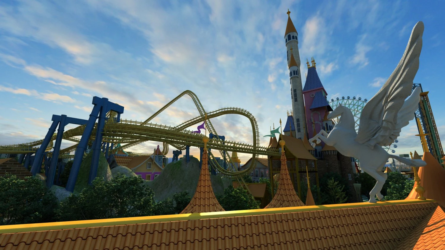 amusement park 3D Model .c4d .max .obj .3ds .fbx .stl .blend 