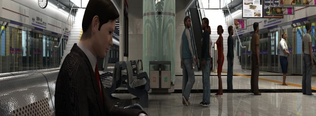 subway station Model 3D .c4d .max .obj .3ds .fbx .stl .blend 