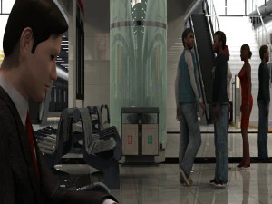 estaci&oacute;n de metro Modelo 3D