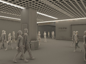 subway station Modèle 3D