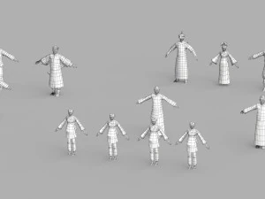 qing dynasty figures 3D Model