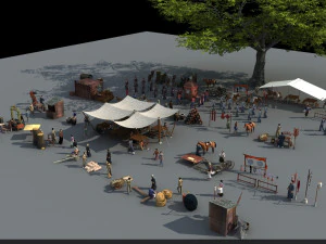 antico mercato Modello 3D