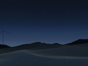 estação de energia eólica Modelo 3D