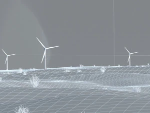 wind power station 3D Model