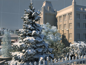 winter hotel 3D Model