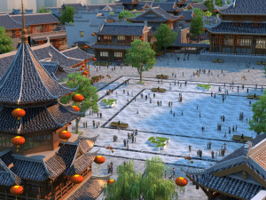 ancient construction scene 3D Model