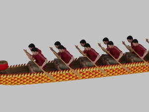 dragon boat Modèle 3D