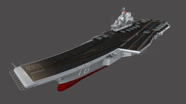 aircraft carrier Modelo 3D .c4d .max .obj .3ds .fbx .stl .blend 