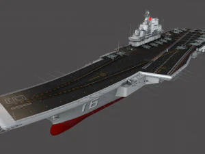 porta-avi&otilde;es Modelo 3D