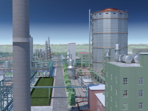 wastewater treatment plant Modelo 3D