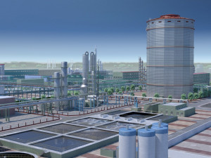 wastewater treatment plant 3D Model