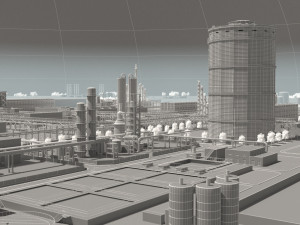 wastewater treatment plant 3D Model