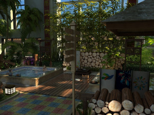hot spring house 3Dモデル