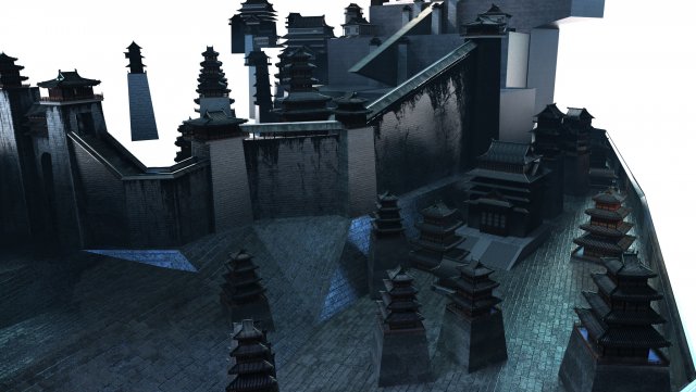 ancient palace 3D मॉडल .c4d .max .obj .3ds .fbx .stl .blend 