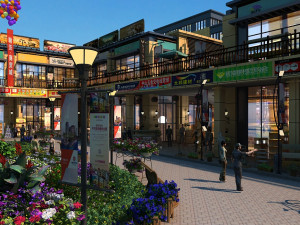 commercial street Modello 3D