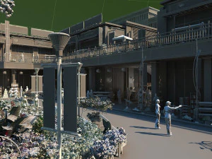 commercial street 3D Model