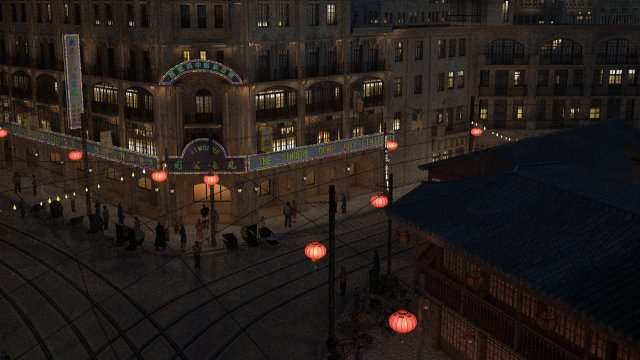 shanghai film and tv park 3D 模型 .c4d .max .obj .3ds .fbx .stl .blend 