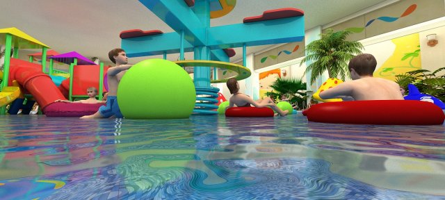 water park Model 3D .c4d .max .obj .3ds .fbx .stl .blend 