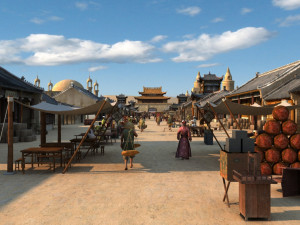 ancient town Modèle 3D