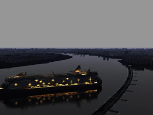 city night scene 3D Model
