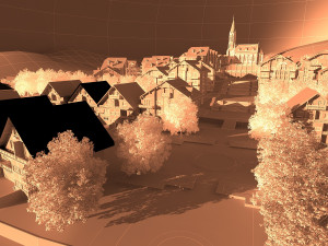 small town 3Dモデル