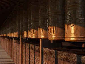 기도 바퀴 3D 모델