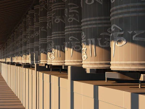 기도 바퀴 3D 모델