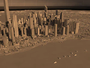 都市の建物 3Dモデル