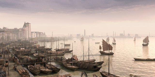 shanghai bund 3D 모델 .c4d .max .obj .3ds .fbx .stl .blend 