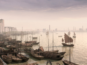 shanghai bund Modello 3D