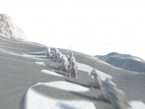 snow mountain 3D Model