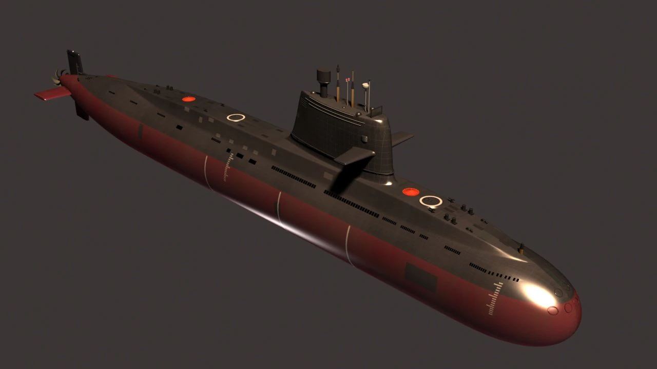 submarine 3D Model .c4d .max .obj .3ds .fbx .stl .blend 