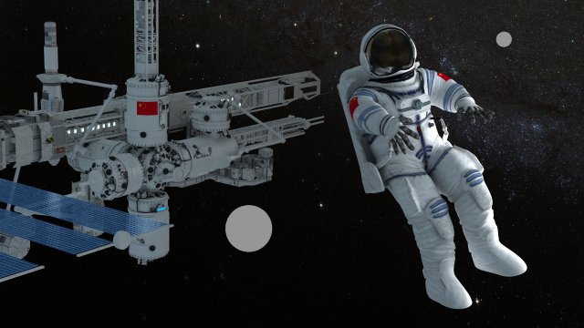 astronaut 3D Модель .c4d .max .obj .3ds .fbx .stl .blend 