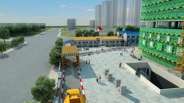 construction site 3Dモデル .c4d .max .obj .3ds .fbx .stl .blend 
