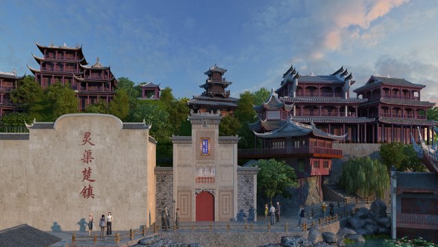 ancient city 3D मॉडल .c4d .max .obj .3ds .fbx .stl .blend 