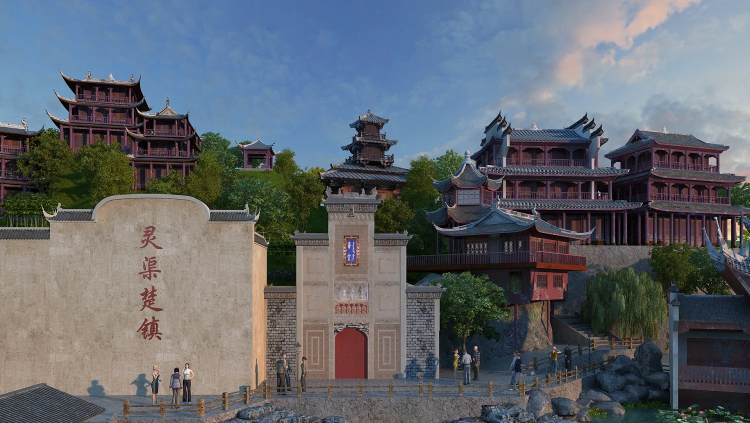 ancient city 3D Model .c4d .max .obj .3ds .fbx .stl .blend